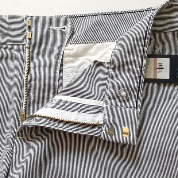 NWT Tommy Hilfiger Blue & White Striped Cotton Shorts 5" Inseam Size 12 - Picture 8 of 12